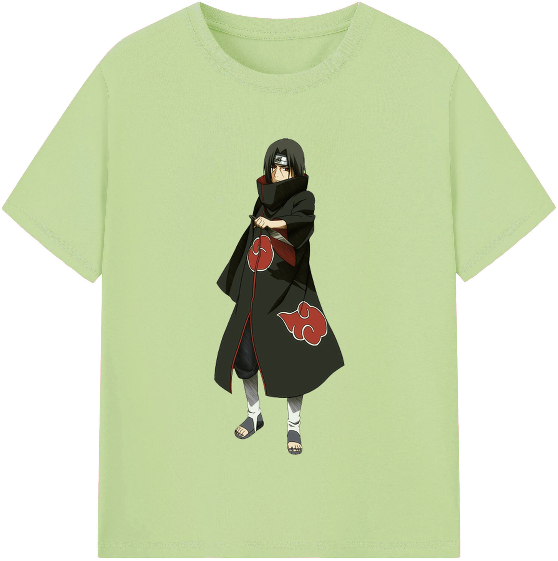 （画像用） NARUTO -ナルト- うちは イタチ Uchiha Itachi 綿100％半袖Tシャツ（フロントプリント）